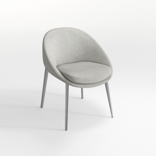 Modern grey chair on a white background