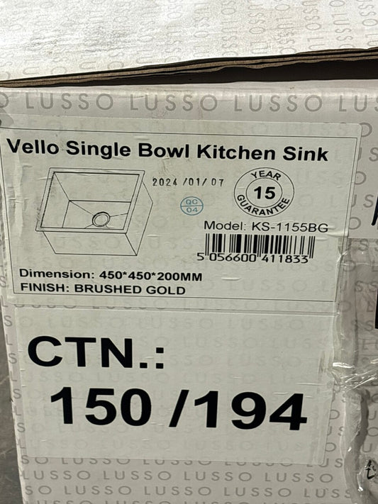 Gold Lusso Kitchen Sink